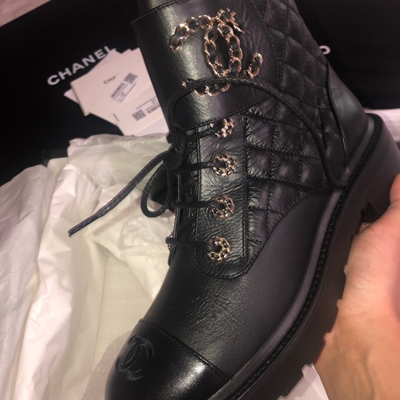 SOLD Chanel 20A combat boots - Picture 4 of 4